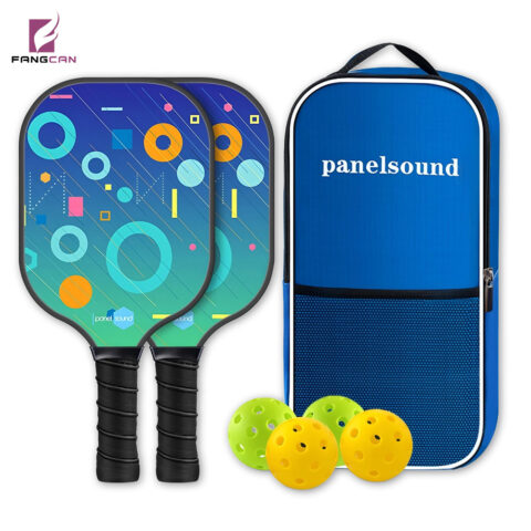 Fiberglass Pickleball Paddle Set with 4 Ball