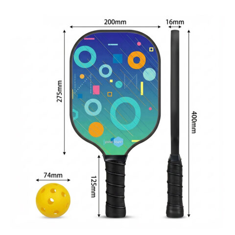 Fiberglass Pickleball Paddle Set with 4 Ball
