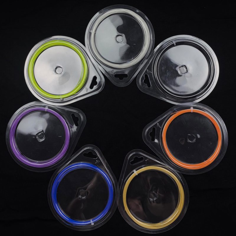 Badminton string reel in tray packaging