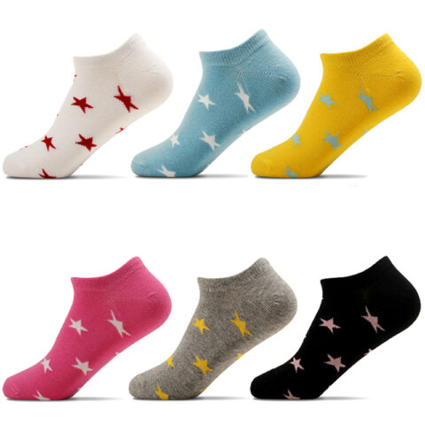 (6 Pairs) SW962 Star Style Women Sports Short Sock