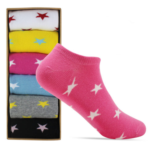 (6 Pairs) SW962 Star Style Women Sports Short Sock